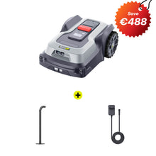 Tondeuse robot RoboUP TM01 T1200 Pro + tige de montage mural RTK + adaptateur de station de base RTK