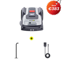 Tondeuse robot RoboUP TM01 T600 + tige de montage mural RTK + adaptateur de station de base RTK